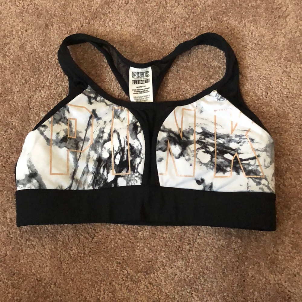 VS Pink Ultimate Sports Bra Marble print